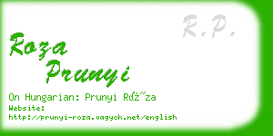 roza prunyi business card